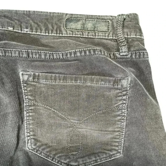 Y2K Calvin Klein Women's Straight Size Leg Size 8 Brown Corduroy Grunge - Picture 9 of 10